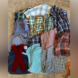 Men's Multi-Color Casual Button-Down Shirts Lot
